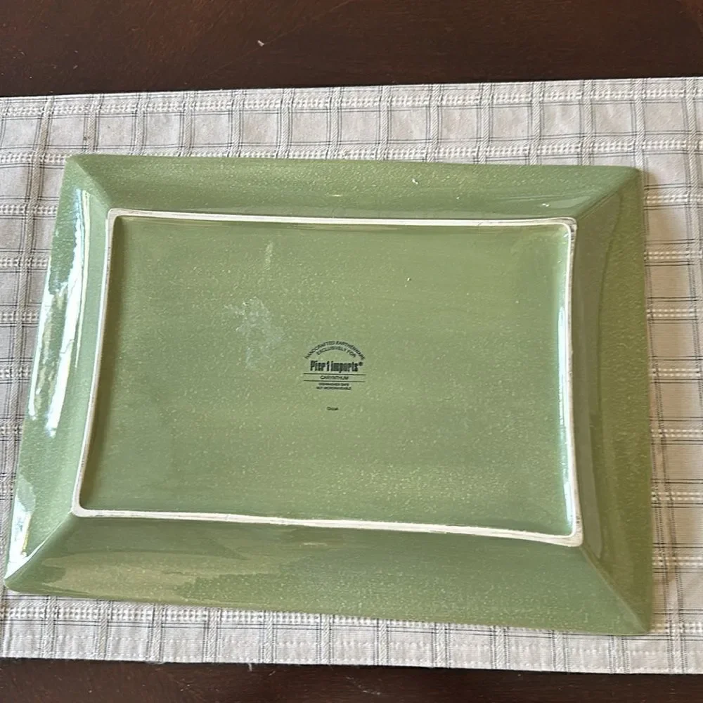 Pier 1 Carynthum Floral Decorative Tray Decor